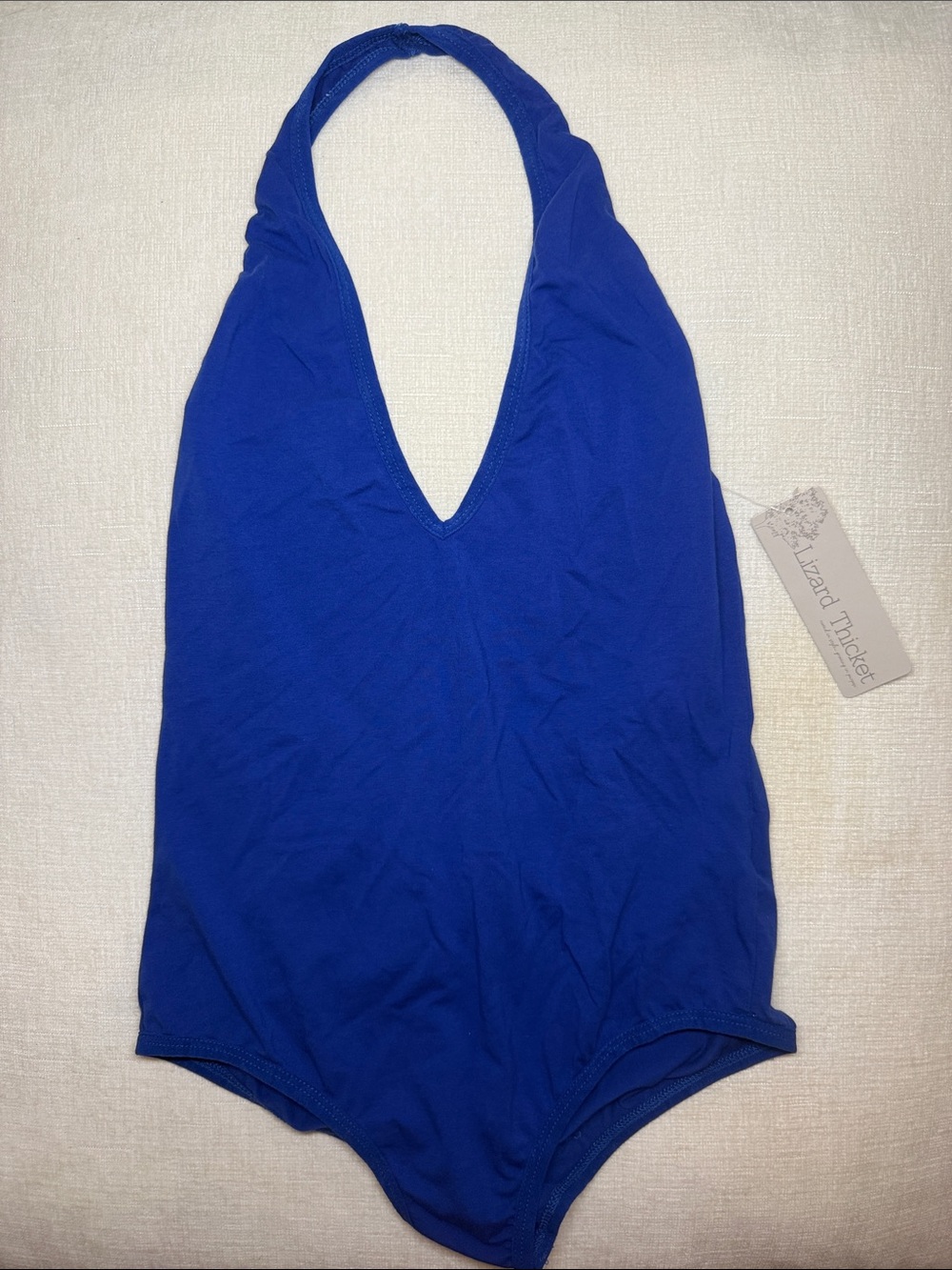 Lizard Thicket Blue Halter Bodysuit